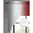 thumbnail image 2 of Red Grey White Swag Valances for Windows, Small Curtains Drapes, Farmhouse Ombre Color Modern Simple Kitchen Window Curtains Over Sink Rod Pocket Window Treatment Valance for Bedroom/Bathroom 56"x36", 2 of 5