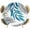 Blue, variant on Fitted Round Tablecloths Elastic Edged Table Covers 36"-44",Country Watercolor Leaf Waterproof Dining Room Table Cloth