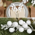 thumbnail image 5 of DEFNES15 Pack Christmas Glitter Berries Stems, 7.8Inch Artificial Christmas Picks, for Christmas Tree Ornaments, DIY Xmas Wreath, Crafts, Holiday and Home Decor (White), 5 of 7