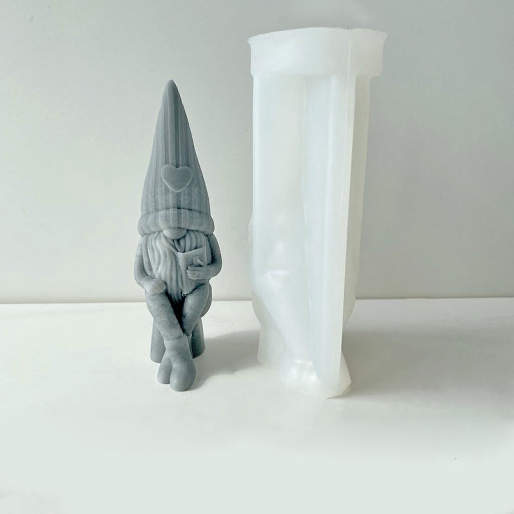 Osdhezcn Silicone Candle Mold for Candle Making Heart Gnome Silicone Mold Home Decor Mold