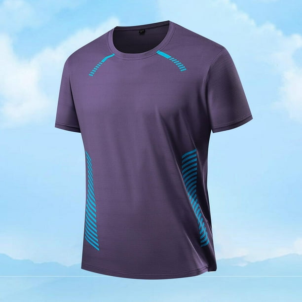 Tops para hombre, blusas y camisas de manga corta con cuello redondo para hombre, blusas casuales deportivas holgadas de manga corta con cuello redondo para hombre, blusas de poliéster para hombre