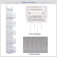 thumbnail image 2 of Fairy 5-Shelf Over The Door Hanging Pantry Organizer, Room Organizer with Clear Plastic Pockets, 25lb Ultra Sturdy & Large Capacity, 58.9x11.8x6.3 inches, White, 2 of 5