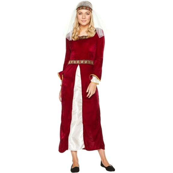 Karnival Costumes Medieval Fairytale Burgundy Marion Women's Costume Medium 10-12