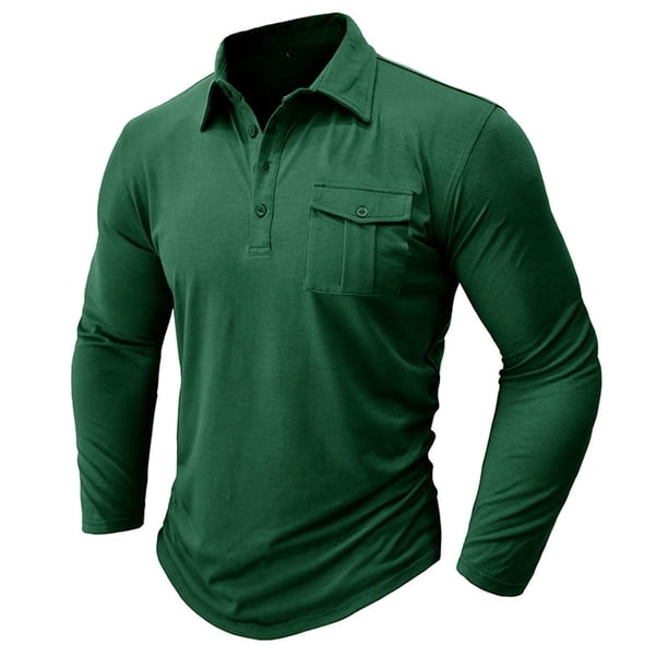 Blusas y camisas de manga larga con cuello redondo para hombre, cuello redondo, botones, boca plana, deportivas para hombre, blusas y camisas de manga larga con cuello redondo para hombre