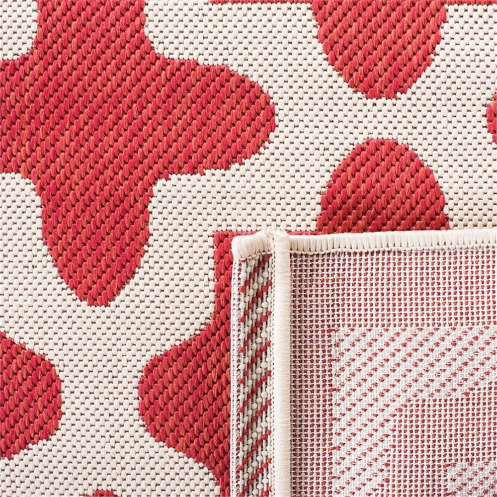 Pemberly Row Polypropylene Red Indoor Outdoor Rug - 8' x 11'
