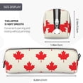 thumbnail image 3 of Fotbe Happy Canada Day Pattern Leather Pencil Case, Pencil Pouch with Durable Zipper, Compact and Stylish Organizer for Stationery, Art Supplies, Travel Essentials, 3 of 7