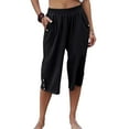 thumbnail image 2 of Women's Summer Solid Sport Casual Capris, 2 of 2