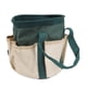 thumbnail image 5 of Bolso de mano de 6 bolsillos para hombres y mujeres, verde con detalles en crema, solución ideal para guardar herramientas de jardinería, organizador de herramientas de jardín de tela Oxford, 5 of 8