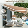 thumbnail image 4 of GVN Retractable Awning,Outdoor Sun Shade,98.4"D x 117"W x 59"H Retractable Awning Khaki, 4 of 10