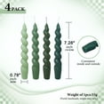 thumbnail image 2 of 4pcs Taper Candle Spiral Candles, Candle Sticks Twisted Candlesticks 7.3 inches Swirl Tapered Candles for Home Décor Dinner Weddings Holiday Party, 2 of 7
