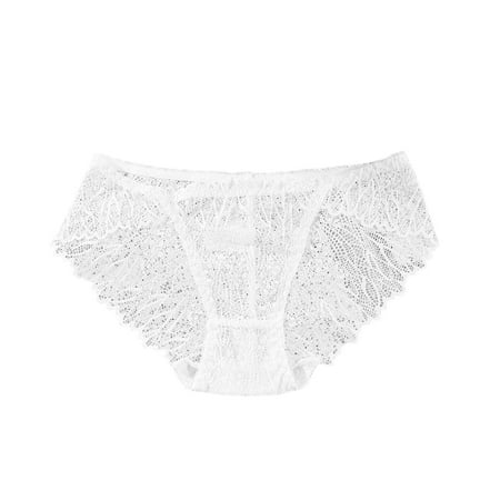 Clearance!Uooqdmx Womens Underwear Underwear for Women Underpant Lace Underwear Sensuality Ladies Underwear Panties White One Size