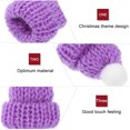 thumbnail image 5 of 10PCS Knitted Small Christmas Hat Santa Claus Christmas Hats Headdress Party Favors DIY Handmade Accessories (Purple), 5 of 6
