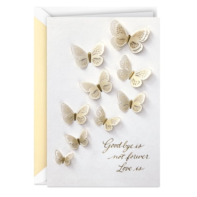 Tarjeta de condolencias Hallmark Signature Butterflies 5x7.2