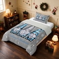 thumbnail image 2 of Manfei Gnome Twin Comforter Sets Nisse Bedding Set, Burgundy Gold 2 Pieces 1 Comforter and 1 Pillowcase, Gray Reversible, 2 of 6
