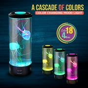 Brewish Jellyfish Lamp with Remote Control, 16 Color Changing Options, 4modes, Auto Shutoff, Sensory Night Light Aquarium Lamp for Kids & Adults Home Decor