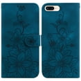 thumbnail image 2 of Compatible with iPhone 8 Plus Embossed Lily Wallet Case with Card Holder PU Leather Flip Cover, 2 of 5