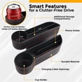 thumbnail image 4 of EcoNour Car Seat Gap Filler with Cup Holder & Headrest Hooks - 2 Pack Car Organizer, 4 of 9