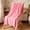 Pink, variant on 55"x28" Solid Color Throw Blanket,Exquisite Wavy Scalloped Edge Sewing,Lightweight Portable,Machine Washable & Quick Drying for Sofa,Office,Bedside,Travel(Green)