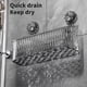 thumbnail image 4 of Estante para almacenamiento de ventosas en el baño | Montado en la pared, sin taladro, material transparente de PET desmontable, soporte de carga resistente | Diseño de drenaje | 28,8×20,5 cm |, 4 of 6