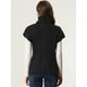 thumbnail image 4 of Chaleco de Cuello Alto para Mujer Chaleco sin Mangas Jersey de Punto de Color Sólido Suéter Informal Negro XL, 4 of 6