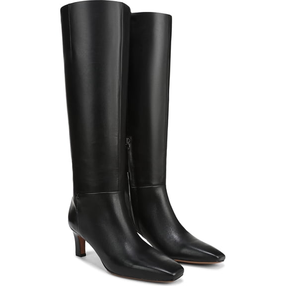 Franco Sarto Women's Timmy Knee High Boot Black Leather Wide Calf 8.5M