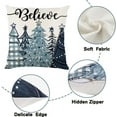 thumbnail image 3 of 4PCS Christmas Throw Pillow Covers 18x18 Inch, Blue Snowflake Winter Holiday Wishes Pillow Cases Christmas Trees Seasonal Cushion Covers for Home Sofa Couch Outdoor Decoration, 3 of 6