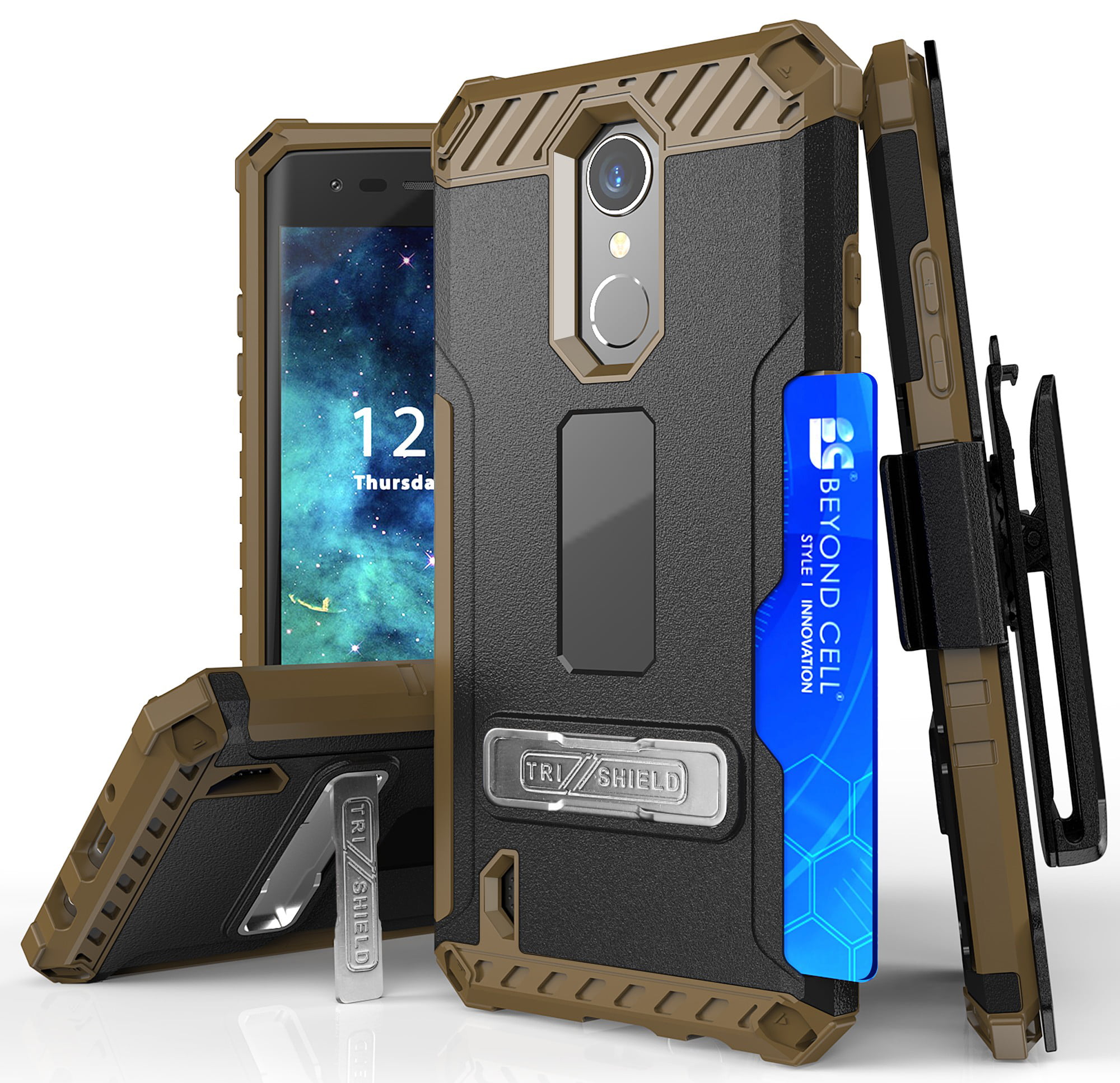 LG Phoenix 3 M150 & LG Fortune M153 Hybrid Armor Shockproof Phone Case Cover 