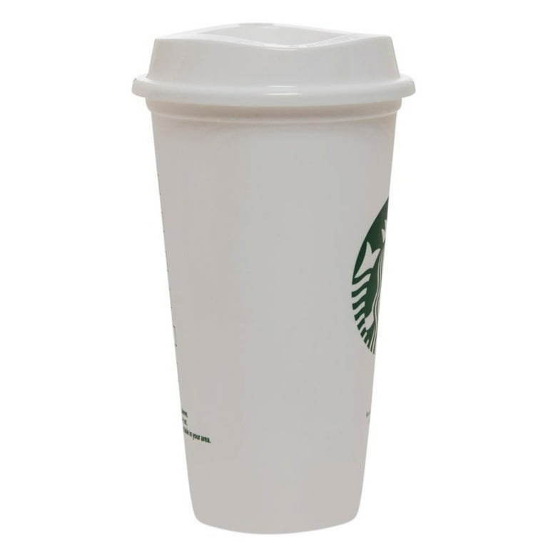 Starbucks White Reusable Plastic Travel Mug/Cup/Tumbler Grande