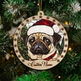 thumbnail image 2 of Customized Pug Stained Glass Sun Catcher, Pug Ornament, Pug Christmas Keepsake, Pug Christmas Hanging Decor. oULaYN (Pug 9), 2 of 5