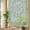 Green, variant on Rainbow Window Privacy Film, Sage Green Static Cling Window Film PVC, Boho Retro Abstract Floral Ethnic No Glue UV Blocking Glass Covering, Removable Stained Glass Sticker 17.7''x39.3''