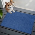thumbnail image 4 of Navy Blue Large Area Rugs for Bedroom Living Room, Soft Non Slip Carpet Bedside Rug, Vintage Country Monochrome Farmhouse Rectangular Floor Cover Kitchen Accent Rug 2'x3' for Dining Room/Office, 4 of 9