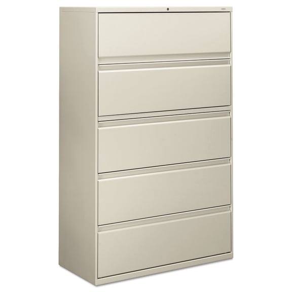 HON 5 Drawers Lateral Lockable Filing Cabinet, Gray
