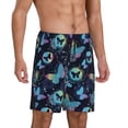 thumbnail image 2 of Sikiie Blue Butterfly Mens Pajama Shorts, Lightweight Lounge Pant with Pockets Soft Sleep Pj Shorts for Men4X-Large, 2 of 6