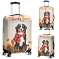 thumbnail image 2 of Happy Thanksgiving Bernese Mountain Dog with Turkey Pumpkins Autumn Vibes Travel Luggage Cover Berner Lover Gifts Suitcase Dust Protective Decor - 12018, 2 of 5