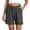 Dark Gray, variant on Womens Shorts Casual Relaxed Elastic Knit Flexible Waistband Summer Clothes for Women,Dark Gray,2XL