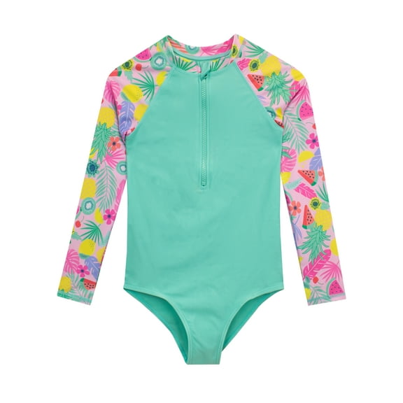 Harry Bear Tropical Long Sleeve Swimsuit Sizes 6-14