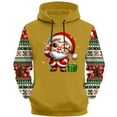 thumbnail image 6 of UVEASISHA Mens Christmas Hoodies Big and Tall Ugly Graphic Sweatshirts Cute Santa Claus Hooded Sweatshirt Color Block Fashion Long Sleeve Pullover Tops Yellow S, 6 of 6