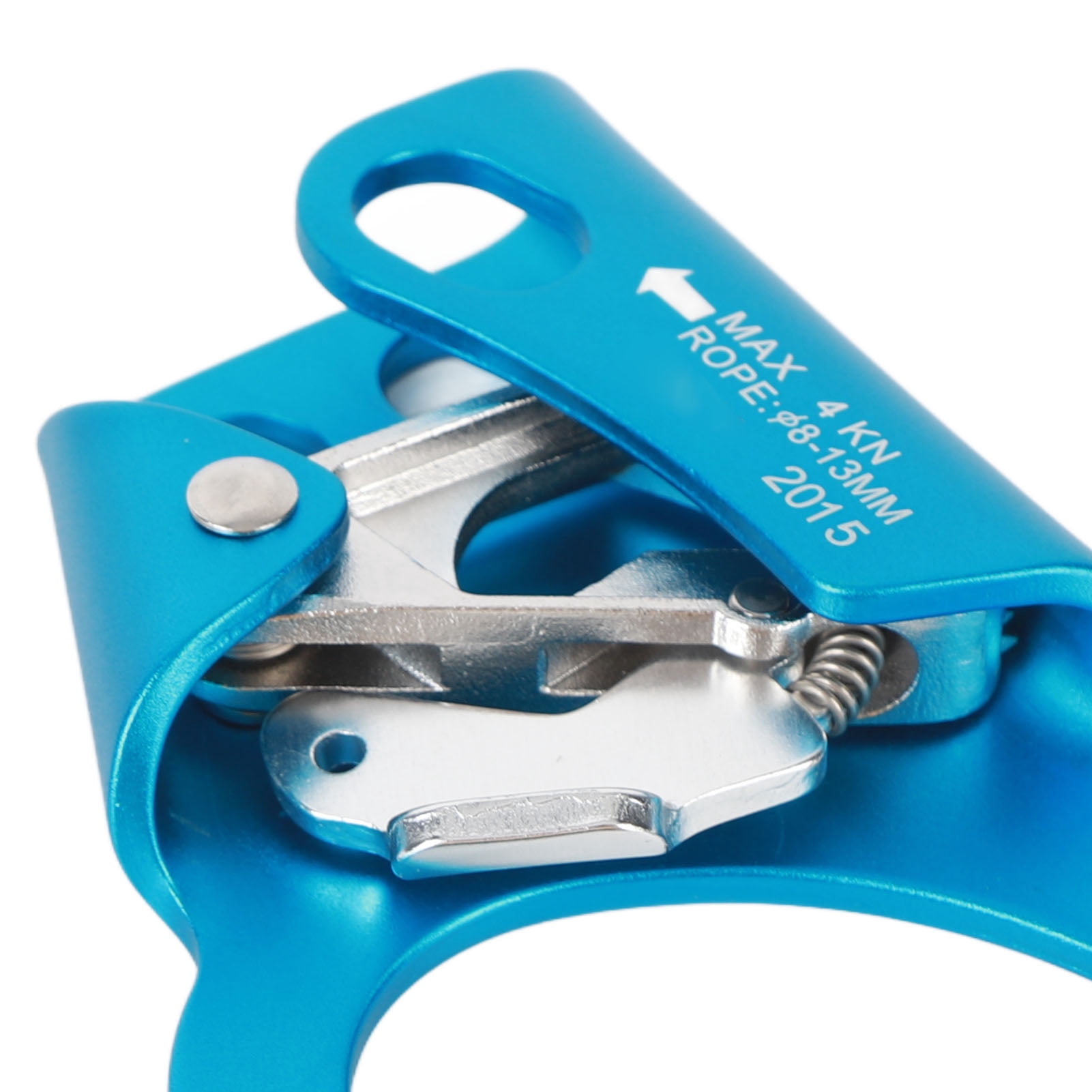 YAHHU Left Hand Climbing Ascender Device, Ergonomic Aluminum Magnesium Alloy Rope Ascender for Rock Tree Climbing Rappelling, Blue (8.66 inches / 22 cm)