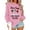 Pink, variant on Wang6 Christmas Sweatshirts for Women Trendy"Dear Santa Just Bring "Letter Printed Graphic Tshirts Pullovers Causal Long Sleeve Crew Neck Loose Fit Tops White XL