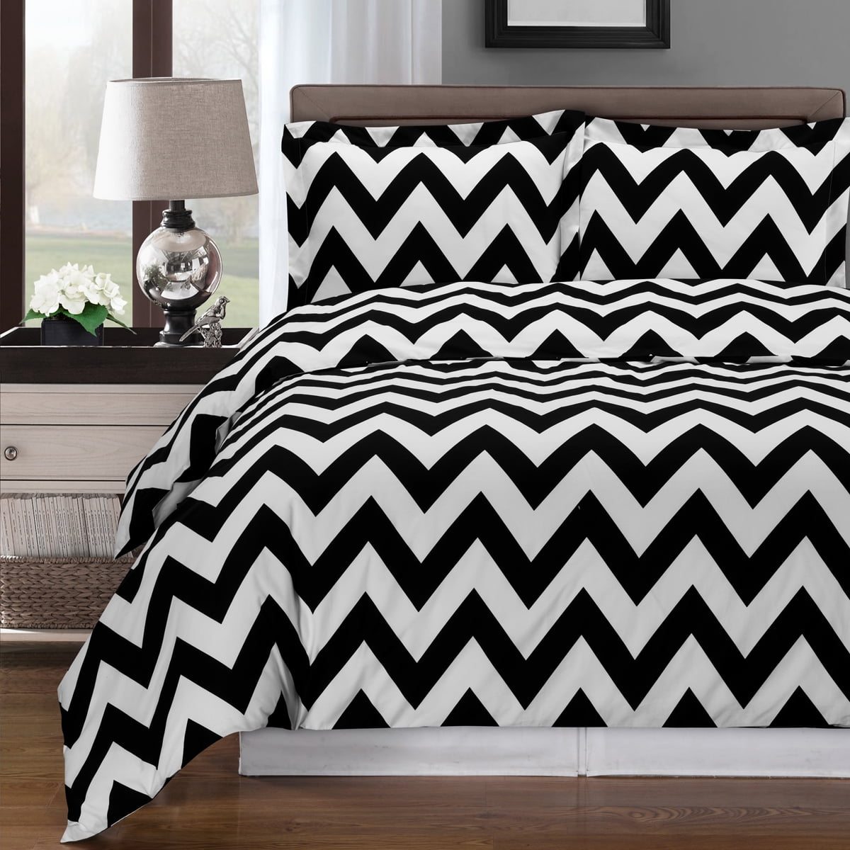 Clearance Soft 100 Cotton Printed 3 Piece Duvet Cover Set King