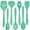 Green, variant on Walchoice 7-Piece Silicone Cooking Utensils Set, Blue Kitchen Utensils, Non-stick Gadgets Tools Include Slotted Turner, Soup Ladle, Pasta Server