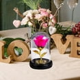 thumbnail image 5 of Mecorevxz Rose Flower Gifts for Women, Forever Rose, Galaxy Rose Flower Light Up in Glass Dome, Rose Gifts for Women Mom Wife Girlfriend (Hot Pink), 5 of 6