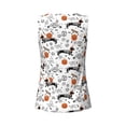 thumbnail image 5 of Xecao Halloween Dachshund print women's scoop neck, loose-fit workout tank tops for the gym., 5 of 9