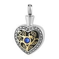 thumbnail image 3 of Perfect Memorials Marigold Heart Stainless Steel Cremation Jewelry, 3 of 5