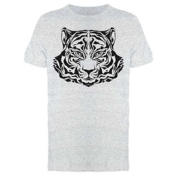 Tiger Head Black Silhouette T-Shirt Men -Image by Shutterstock, Male Small