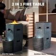 thumbnail image 4 of Outsunny 15000 BTU Propane Fire Pit Table with Garden Fountain, LED Light, 4 of 10