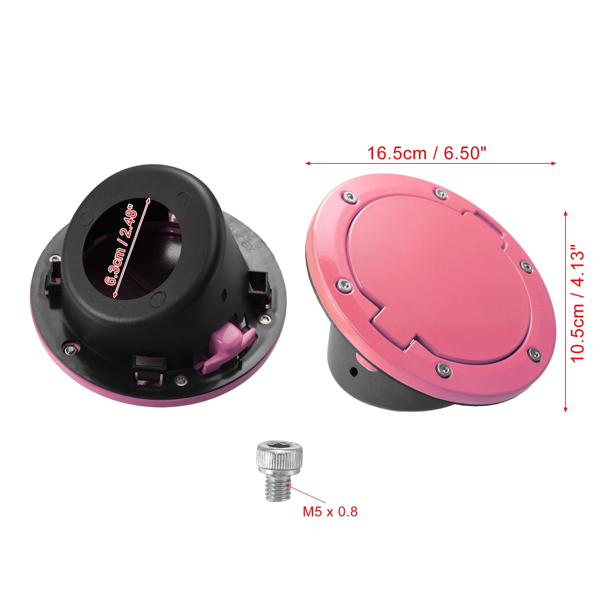 Pink Aluminum Alloy ABS Gas Fuel Tank Cap Cover for Jeep Wrangler 2007-2017 JK 2018 Locking Fuel Filler Cover Accessory
