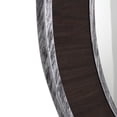 thumbnail image 4 of RADIANCE Goods Vertical Hanging Black-Wood Finish Oval Framed Wall Mirror 35" Height, 4 of 9