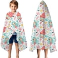 thumbnail image 3 of Colorful Mermaid Princess Pattern Hooded Bath Towel，50"x30" for Ages 3 To 12 Kids, Quick Dry Lightweight Soft Microfiber Hood Beach Towel Cover Up for Kids, 3 of 7