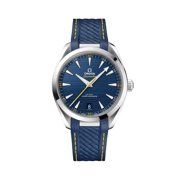 Omega Seamaster Aqua Terra 150M Automatic Blue Dial Rubber Strap Men's Watch 220.12.41.21.03.009